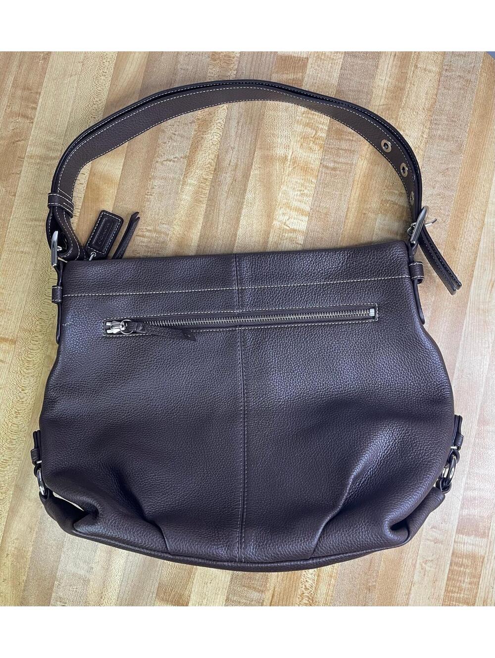 New Coach F15064 Mahogany Pebble Leather Vintage Crossbody/Boho Bag - Brooke